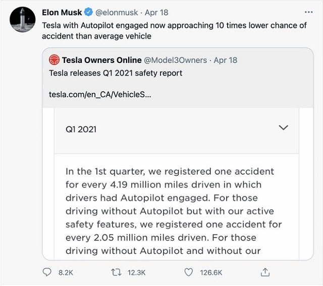 Tesla, Elon Musk, xe điện, an toàn xe điện