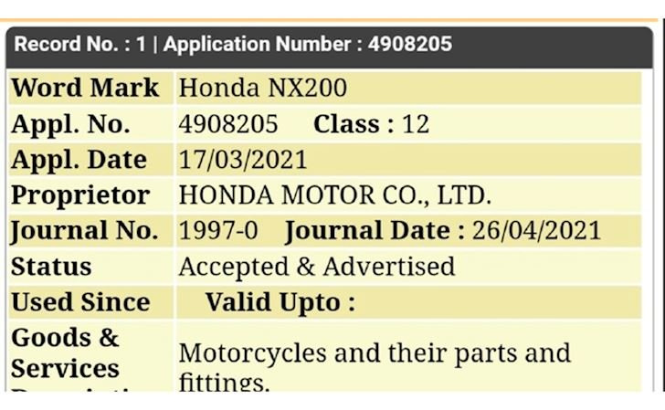 Honda, NX200